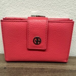 Giani Bernini Vibrant Pink Leather Wallet